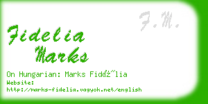 fidelia marks business card